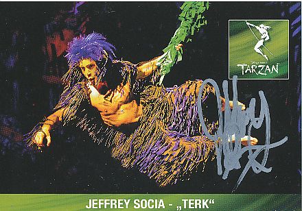 Jeffrey Socia  Tarzan  Musical  Autogrammkarte original signiert 