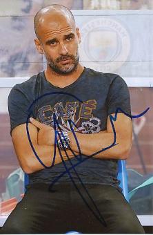 Pep Guardiola  Manchester City  Fußball Autogramm Foto original signiert 