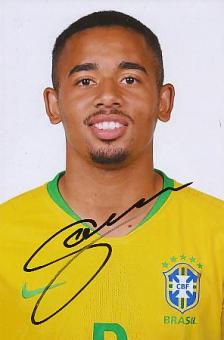 Gabriel Jesus  Brasilien  Fußball Autogramm Foto original signiert 