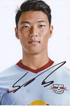 Hee Chang Hwang  RB Leipzig Fußball Autogramm Foto original signiert 