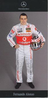 Fernando Alonso  Mercedes  2007  Formel 1  Autogrammkarte nicht signiert 