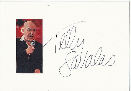 Telly Savalas † 1994  Film & TV Autogramm Karte original signiert 