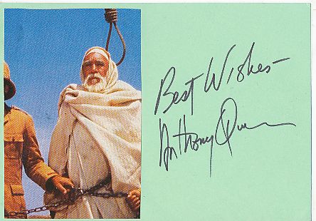 Anthony Quinn † 2001  Film & TV Autogramm Karte original signiert 