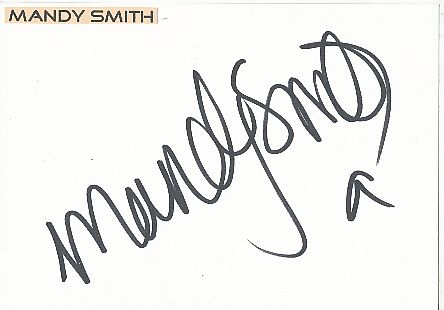 Mandy Smith  Model   Film & TV Autogramm Karte original signiert 