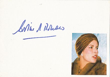 Caroline von Monaco  Adel   Autogramm Karte  original signiert 