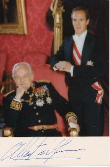Fürst Albert II von Monaco   Adel  Autogramm Foto  original signiert 