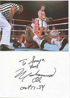 Muhammad Ali † 2016  USA Boxen Legende  Autogramm Karte original signiert 