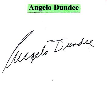 Angelo Dundee † 2012 USA Trainer von Muhammad Ali   Boxen Legende  Autogramm Karte original signiert 
