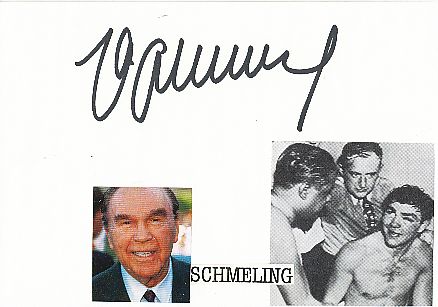 Max Schmeling † 2005  Boxen Weltmeister  Autogramm Karte original signiert 