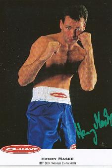 Henry Maske   Boxen Weltmeister Autogrammkarte  original signiert 