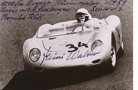 Heini Walter † 2009 CH  Formel 1  Auto Motorsport  Autogramm Foto  original signiert 