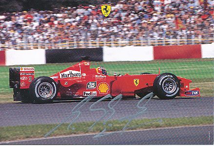 Michael Schumacher  Ferrari  Formel 1 Auto Motorsport  Autogrammkarte  original signiert 