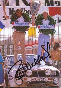Björn Waldegård † 2014  SWE  Ralley Weltmeister  Auto Motorsport  Autogrammkarte  original signiert 