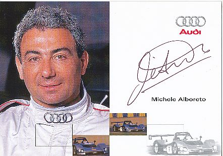 Michele Alboreto † 2001  Audi  Formel 1  Auto Motorsport  Autogrammkarte  original signiert 