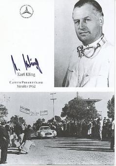 Karl Kling † 2003  Mercedes  Formel 1  Auto Motorsport  Autogrammkarte  original signiert 