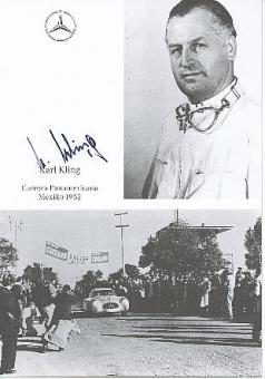 Karl Kling † 2003  Mercedes  Formel 1  Auto Motorsport  Autogrammkarte  original signiert 
