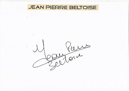 Jean Pierre Beltoise † 2015  FRA  Formel 1 Auto Motorsport  Autogramm Karte original signiert 