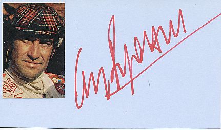 Clay Regazzoni † 2006  CH  Formel 1 Auto Motorsport  Autogramm Karte original signiert 