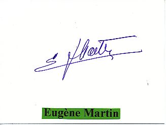 Eugène Martin † 2006  FRA  Formel 1 Auto Motorsport  Autogramm Karte original signiert 
