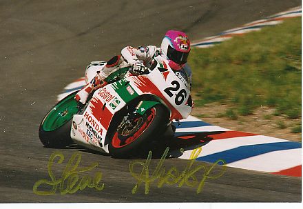 Steve Hislop † 1995  GB  Motorrad Sport Autogramm Foto original signiert 