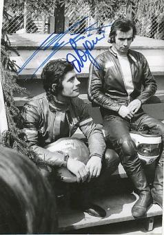 Alberto Pagani † 2017 & Giacomo Agostini  Italien Motorrad Sport Autogramm Foto original signiert 