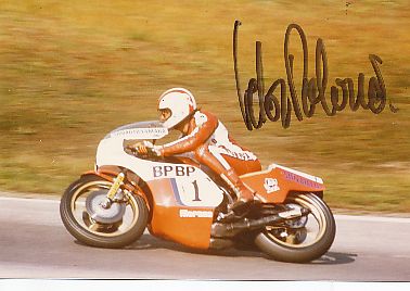 Victor Palomo † 1985  Spanien Motorrad Sport Autogramm Foto original signiert 