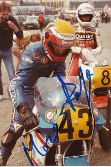 Marco Papa † 1999  Italien Motorrad Sport Autogramm Foto original signiert 