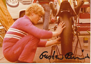 Gustav Reiner † 2007  Motorrad Sport Autogramm Foto original signiert 