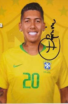 Roberto Firmino  Brasilien  Fußball Autogramm Foto original signiert 