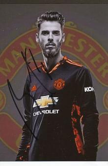 David DeGea  Manchester United  Fußball Autogramm Foto original signiert 