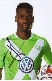 Junior Malanda † 2015  VFL Wolfsburg  Fußball Autogramm Foto original signiert 