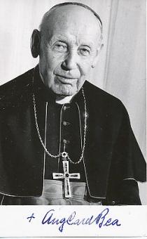 Augustin Kardinal Bei SJ † 1968 Kurienkardinal  Kirche  Autogrammkarte  original signiert 