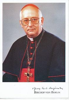 Georg Sterzinsky † 2011  Erzbischof von Berlin  Kirche  Autogrammkarte  original signiert 