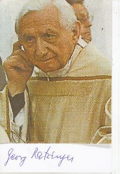 Georg Ratzinger † 2020 Priester Kirche  Autogramm Foto  original signiert 