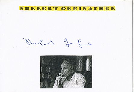 Norbert Greinacher. Theologe Kirche Autogramm Karte original signiert 