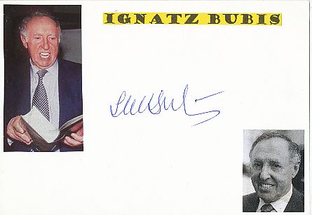 Ignatz Bubis † 1999 Zentralrat der Juden Kirche Autogramm Karte original signiert 