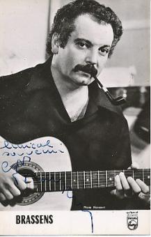 Georges Brassens  † 1981 Chasonnier  Musik Autogrammkarte original signiert 