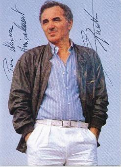 Charles Aznavour † 2018  Musik Autogrammkarte original signiert 