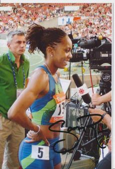 Sanya Richards  USA Leichtathletik Autogramm Foto original signiert 