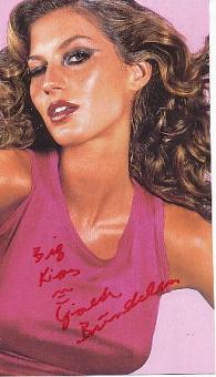 Gisele Bündchen  Top Model  Autogrammkarte original signiert 