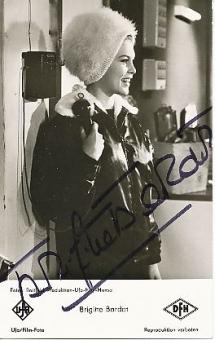 Brigitte Bardot  In Freiheit dressiert  Film + TV Autogrammkarte original signiert 