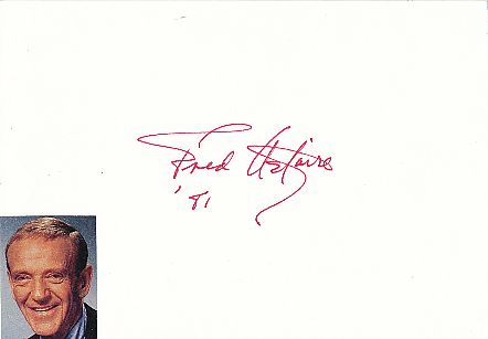Fred Astaire † 1987  Musik Autogramm Karte original signiert 