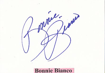 Bonnie Bianco  Musik Autogramm Karte original signiert 