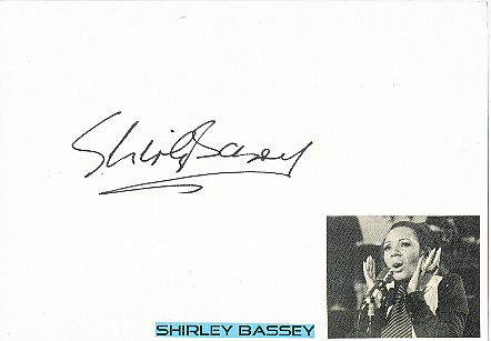 Shirley Bassey  Musik Autogramm Karte original signiert 