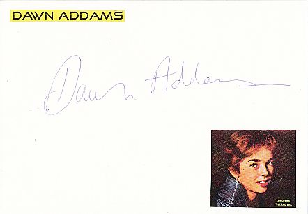 Dawn Addams † 1985  Film & TV Autogramm Karte original signiert 