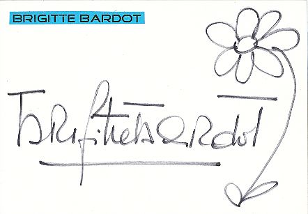 Brigitte Bardot  Film & TV Autogramm Karte original signiert 