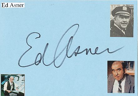 Ed Asner † 2021 Film & TV Autogramm Karte original signiert 