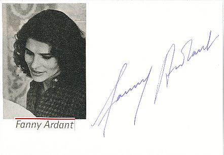 Fanny Ardant  Film & TV Autogramm Karte original signiert 