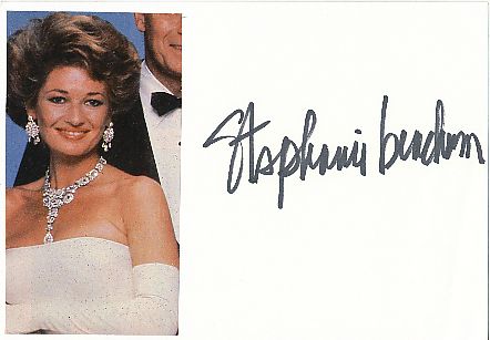 Stephanie Beacham  Film & TV Autogramm Karte original signiert 