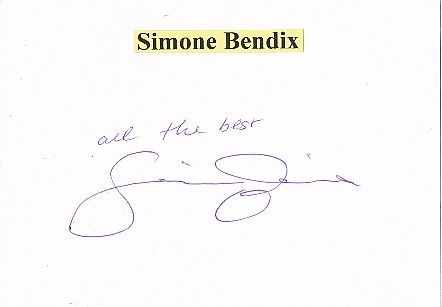 Simone Bendix  Film & TV Autogramm Karte original signiert 
